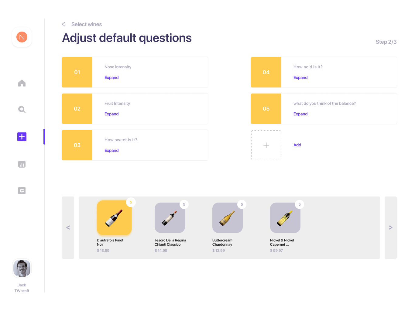 WN UI _ create a survey _ adjust questions 3.1