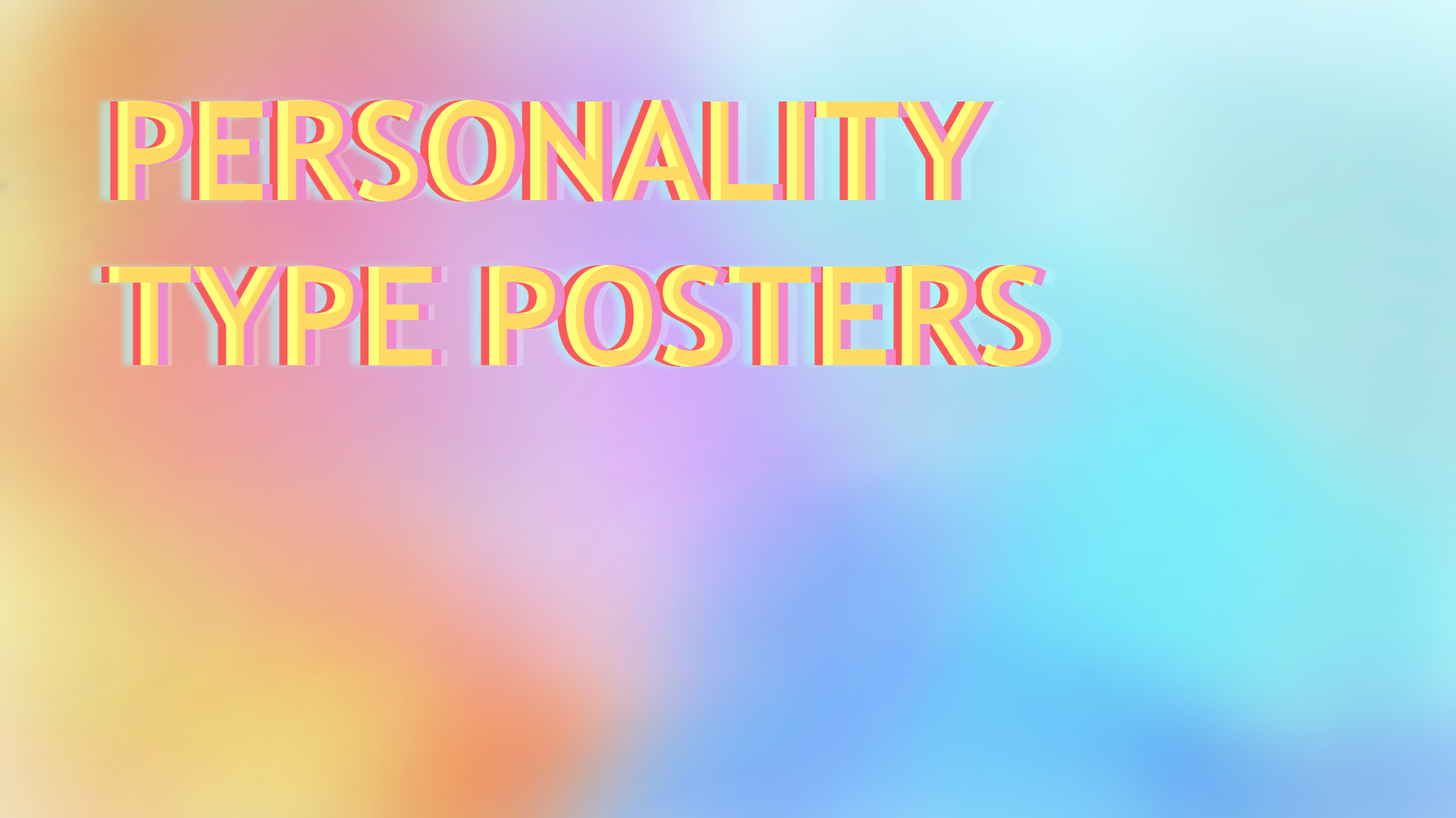 Personality Type Posters